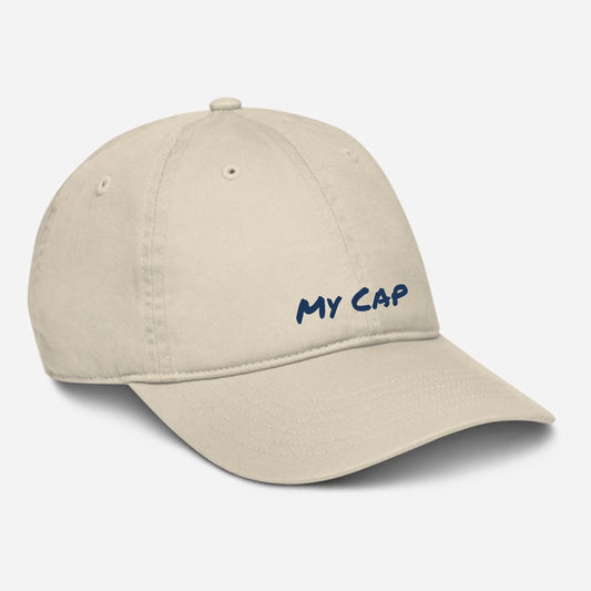 Custom embroidered slate cap with personalised text